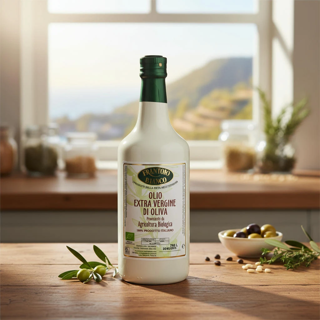 Økologisk Ekstra Jomfru Olivenolie Liguria 500 ml 15128 by Frantoio bianco color Sort