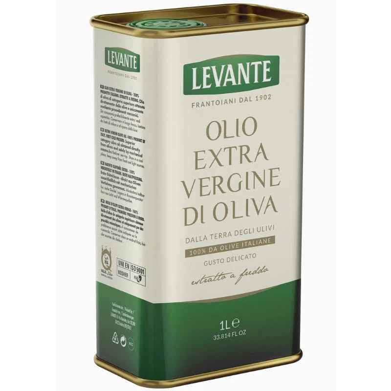 Ekstra jomfru olivenolie 100% italiensk 1 l dåse 15304 by Levante color Sort