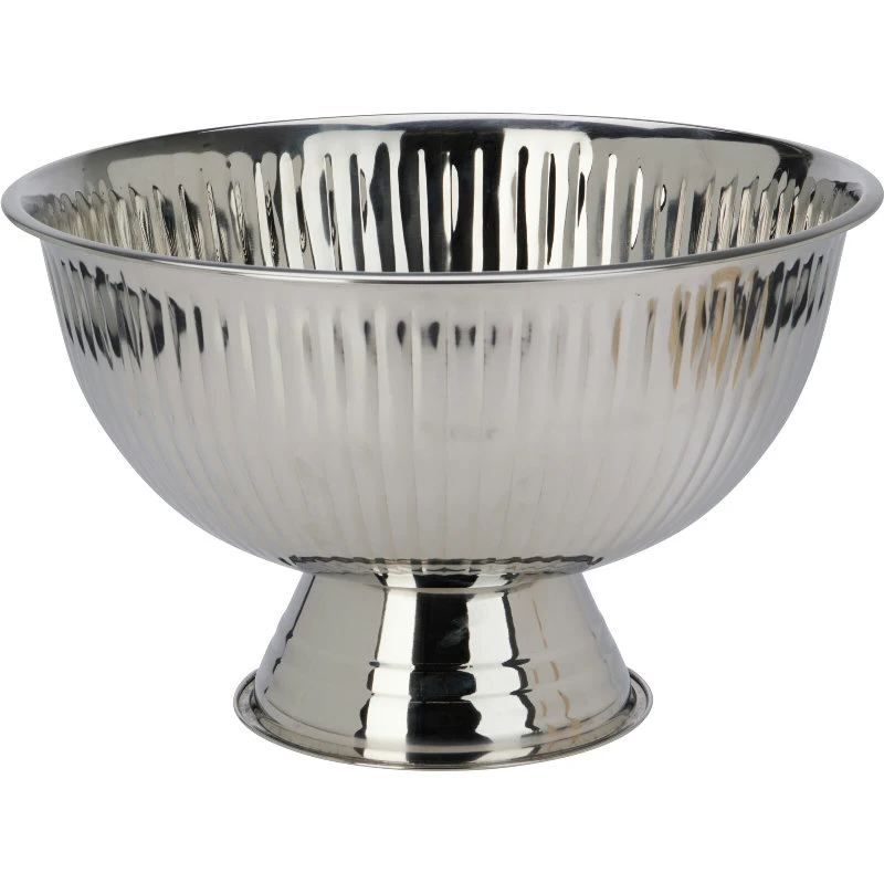 Champagnebowl 397xH241mm riflet A12441840 by Koop color Sølv