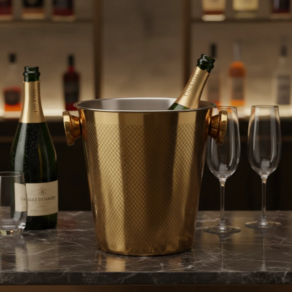Champagnekøler 20cm Guld A12441890 by Koop color Sort