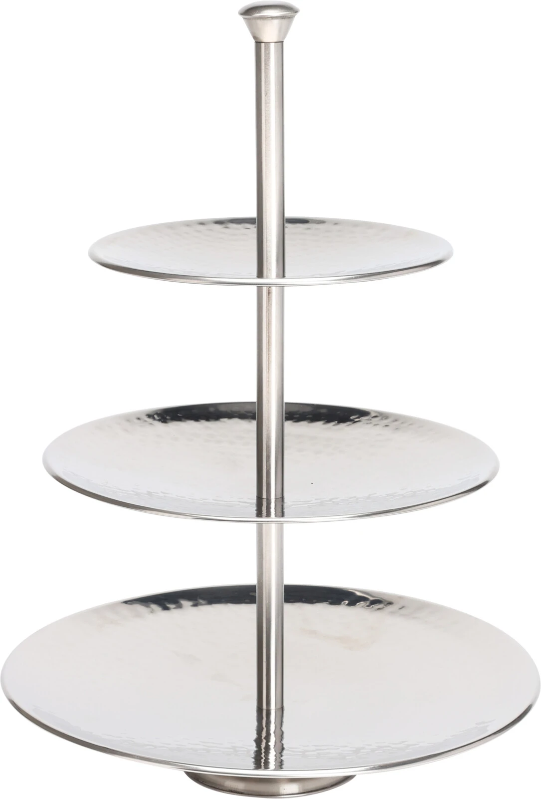 Serveringsfad 3 lag hamret rustfrit stål A12441130 by Koop color Sølv