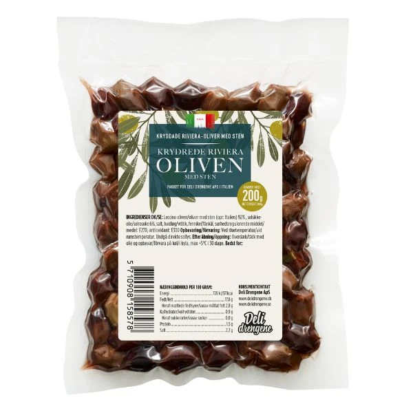 Riviera Krydrede Oliven 200g 2102 by Deli Drengene color Sort