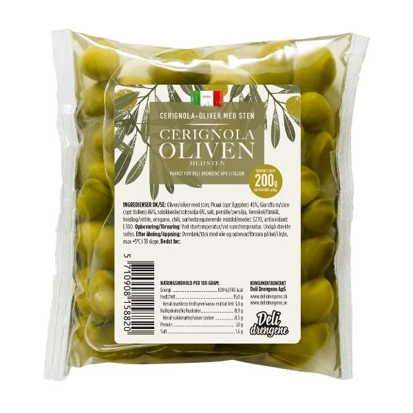 Oliven Bella Di Cerignola 200g 2105 by Deli Drengene color Sort