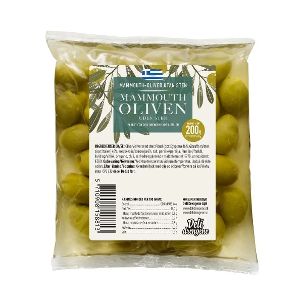 Mammouth Oliven u. sten 200g 2107 by Deli Drengene color Sort