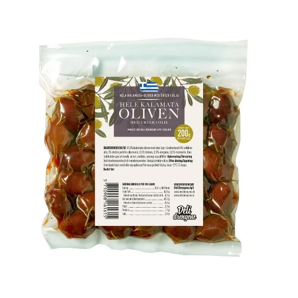 Kalamata Oliven m/krydderier 200g 2109 by Deli Drengene color Sort