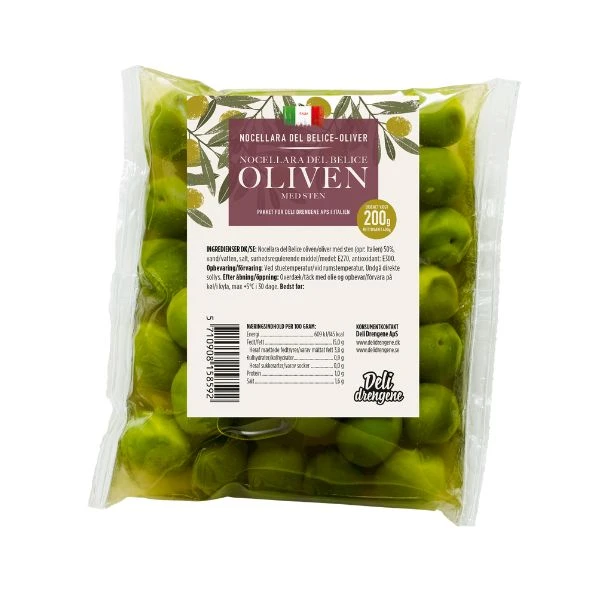 Grønne Oliven Nocellara Del Belice 200g 2104 by Deli Drengene color Sort