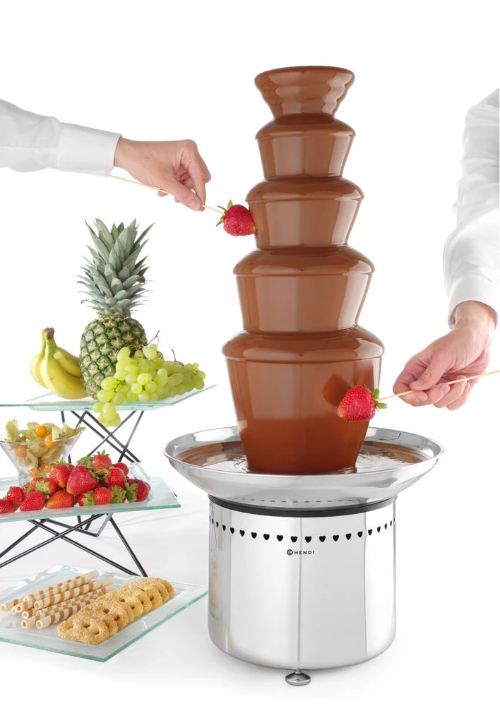 Chokoladefontæne 5-lags rustfrit stål 265W 274156 by Hendi color Sort
