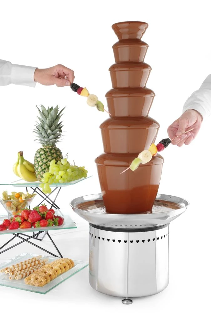 Chokoladefontæne 6-lags rustfrit stål 310W 274163 by Hendi color Sort
