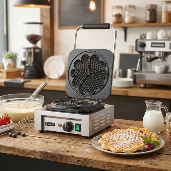 Vaffeljern hjerteformet 230V 2200W 212134 by Hendi color Sort