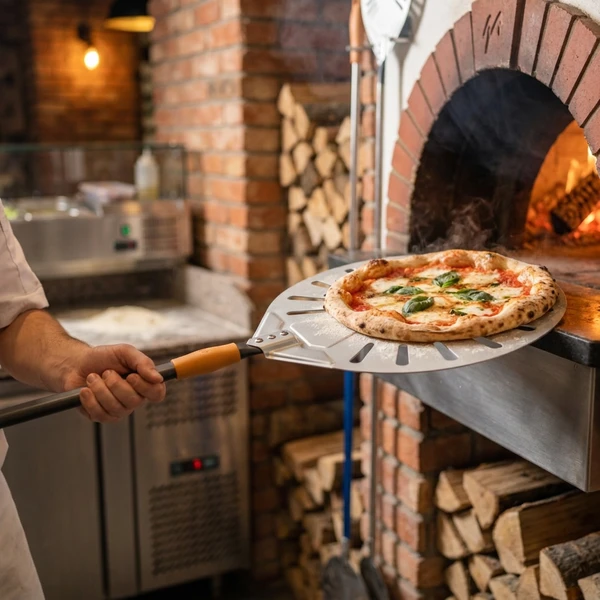 Pizzaspade perforeret aluminium 1200x230 mm 617168 by Hendi color Sort