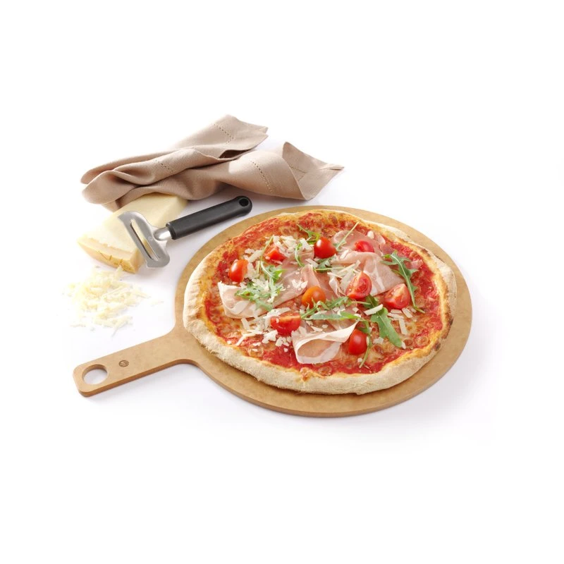 Pizzabræt med håndtag 254x340x6 mm træfiber 505526 by Hendi color Sort
