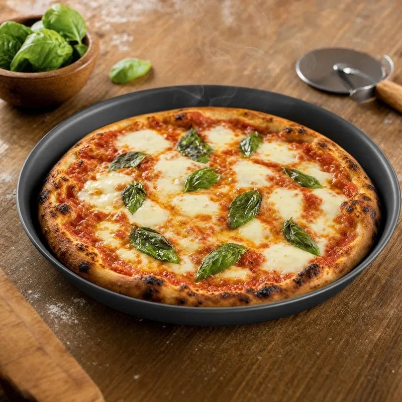 Pizzaform blåstål 200 mm 617069 by Hendi color Sort
