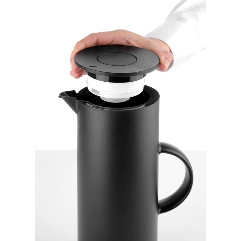 Termokande sort 1 l PP med trykknap 449615 by Hendi color Sort