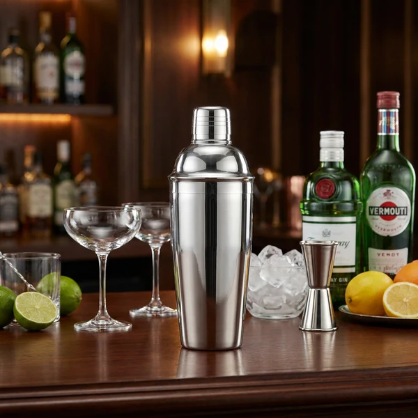 Cocktailshaker rustfrit stål 0,75 l 80x240 mm 593004 by Hendi color Sort