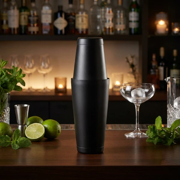 Cocktailshaker rustfrit stål sort 800 ml 596418 by Hendi color Sort