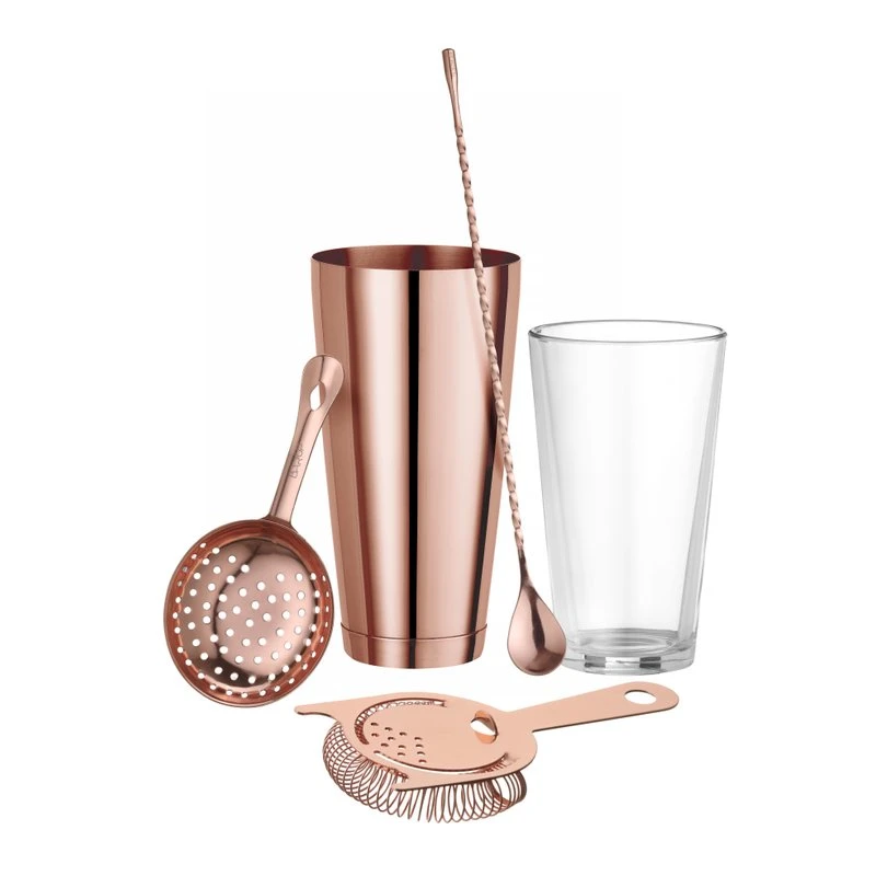 Julep-strainer rustfrit stål kobberlook 160x76 mm 596524 by Hendi color Sort