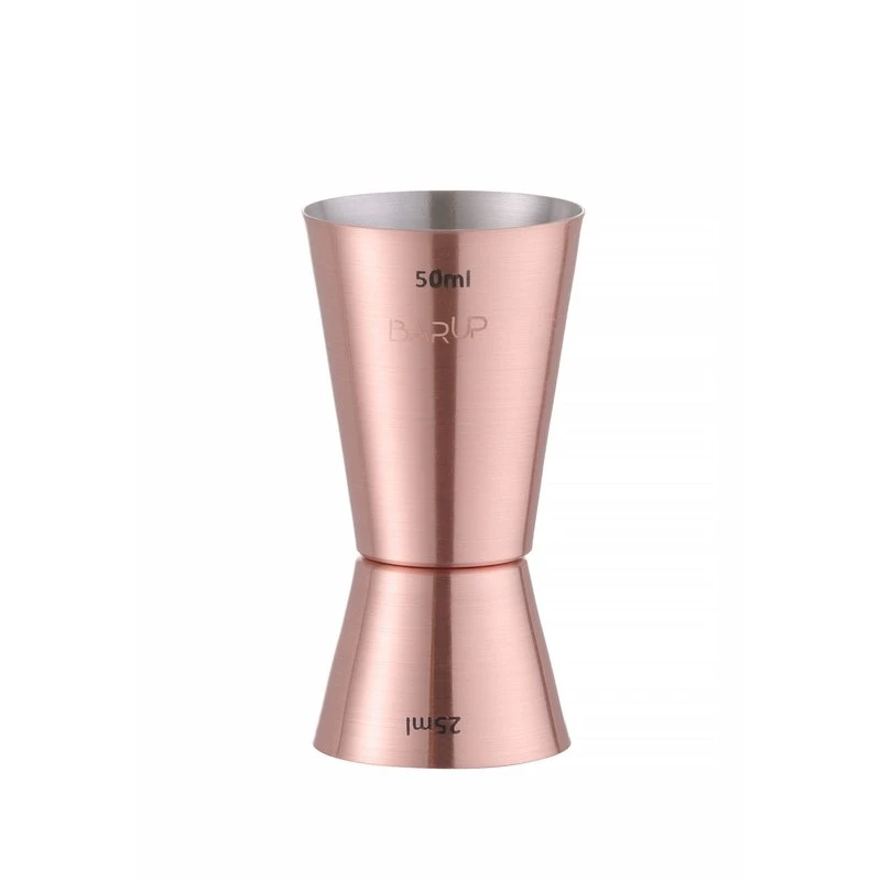 Jigger 25 + 50 ml rustfrit stål kobberbelægning 596548 by Hendi color Sort
