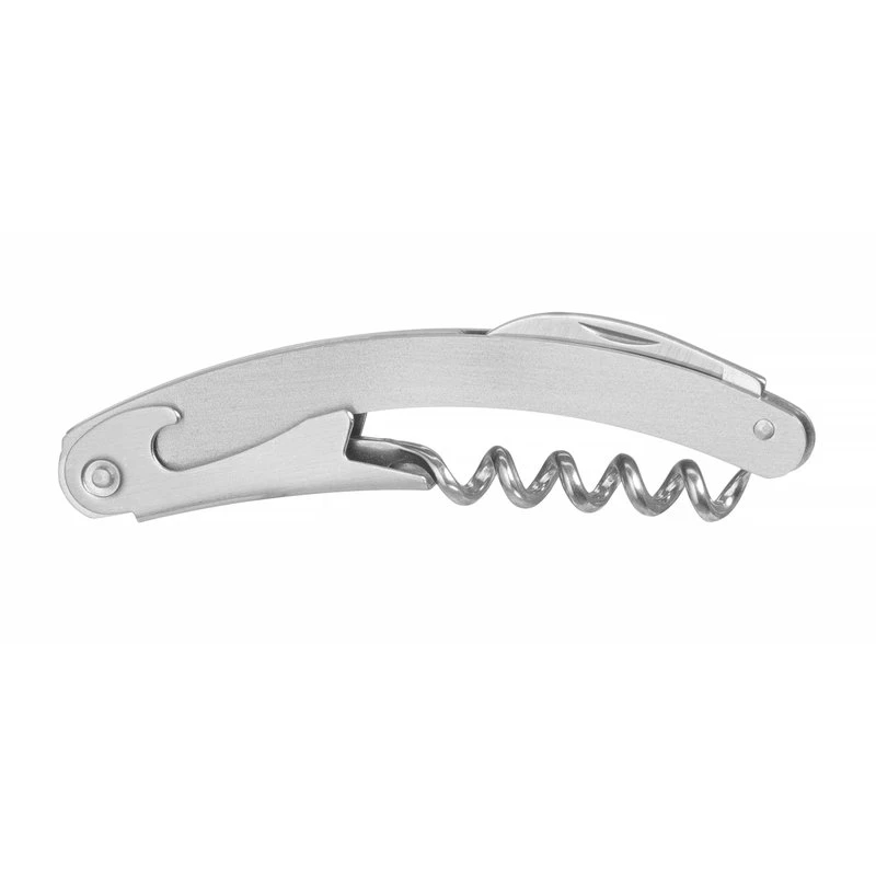 Tjenerproptrækker buet rustfrit stål 110 mm 3 funktioner 597200 by Hendi color Sort