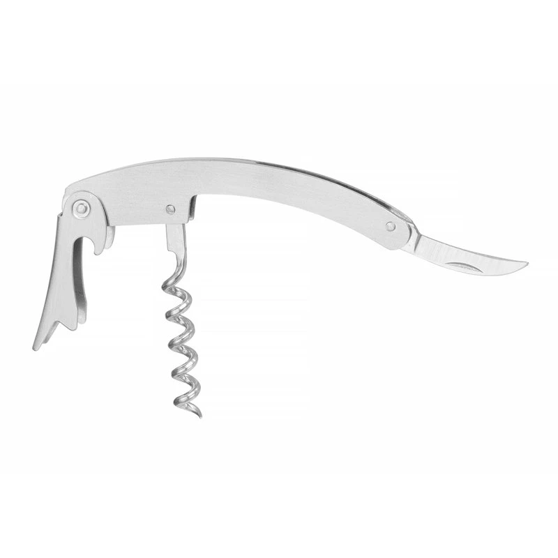Tjenerproptrækker buet rustfrit stål 110 mm 3 funktioner 597200 by Hendi color Sort