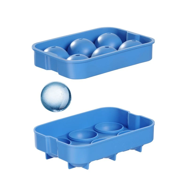 Isterningebakke kugleformet 6 stk. silikone 679029 by Hendi color Sort