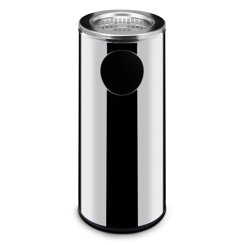 Stående affaldsbeholder med askebæger 33 l 240x660 mm 691397 by Hendi color Sort