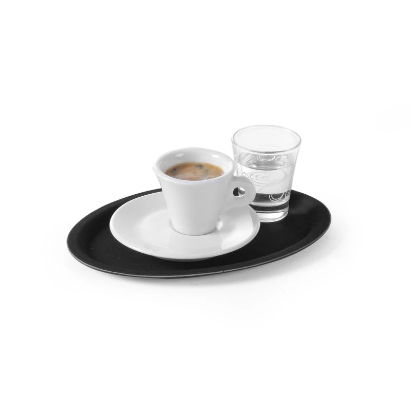 Serveringsbakke oval skridsikker 200x265 mm FRP 508725 by Hendi color Sort