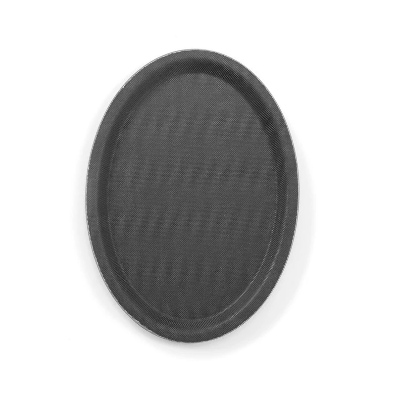 Serveringsbakke oval skridsikker 210x290 mm FRP 508732 by Hendi color Sort