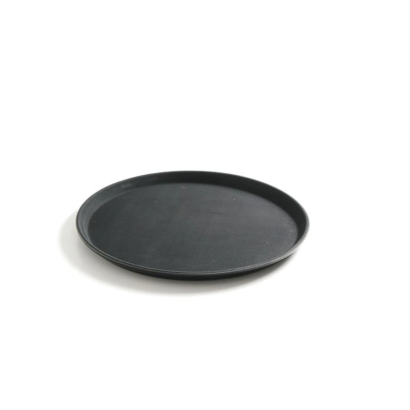 Serveringsbakke rund sort skridsikker 280x20 mm PP 878125 by Hendi color Sort