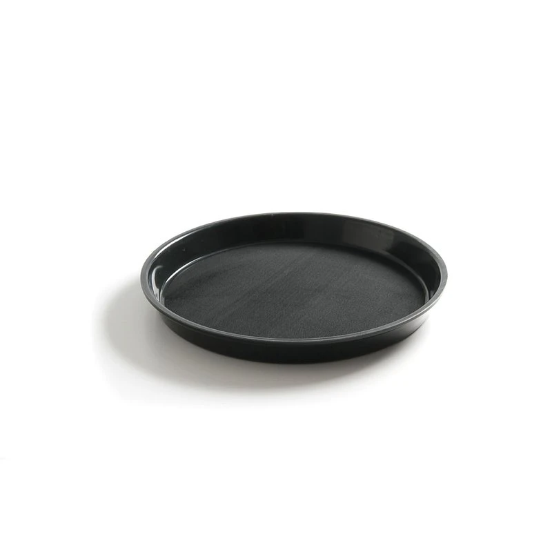 Serveringsbakke med høj kant rund 360x39 mm skridsikker PP 878408 by Hendi color Sort