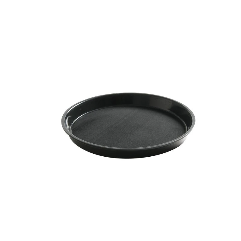 Serveringsbakke med høj kant rund 320x37 mm skridsikker PP 878606 by Hendi color Sort