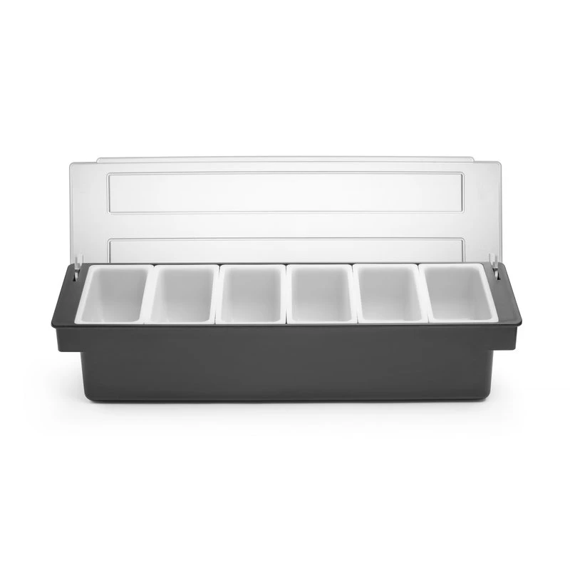 Garnitureholder med 6 beholdere 552032 by Hendi color Sort