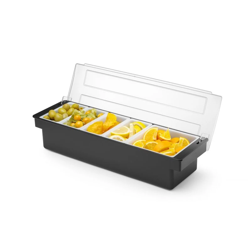 Garnitureholder 5 rum sort ABS 552131 by Hendi color Sort