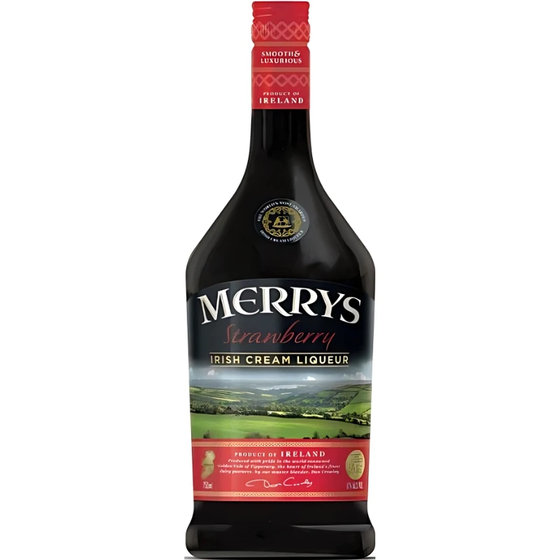 Merrys Strawberry Cream Liqueur 70 cl 09-127630 by MERRYS color Sort