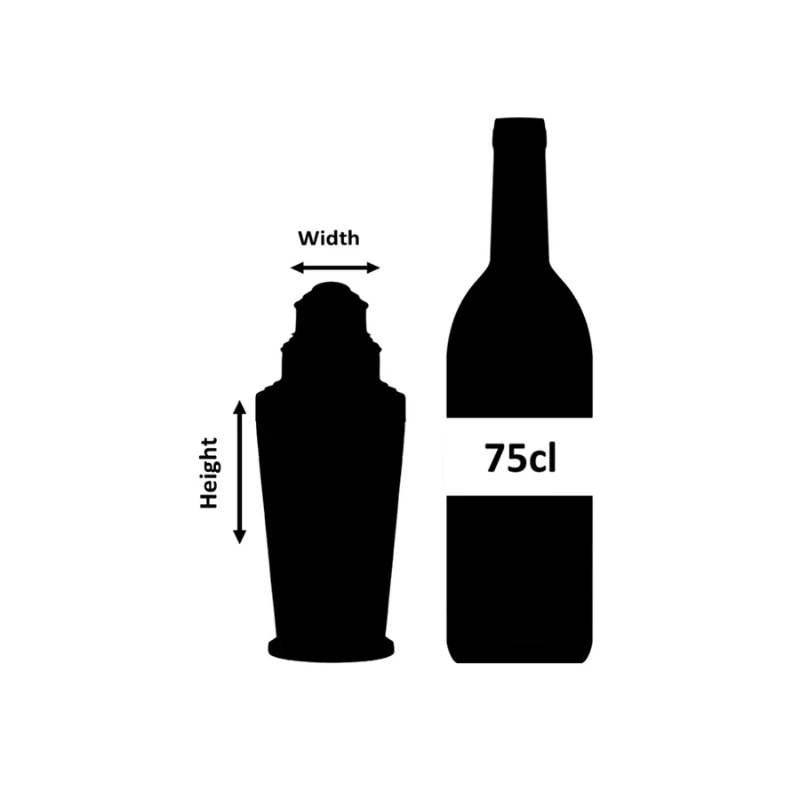 Urban Bar Footed Coley 3 Piece Shaker - Poleret Sølv UB4997 by Urban Bar color Sort