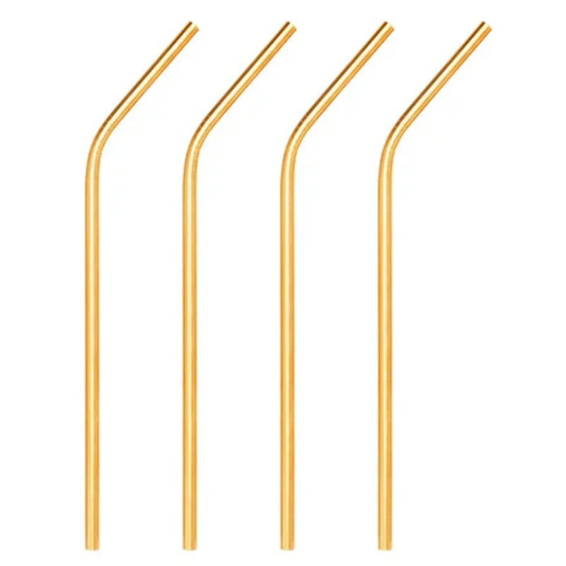 Barprofessional Metalsugerør 6mm - 4 stk - Guld RSIEG04 by Barprofessional color Sort