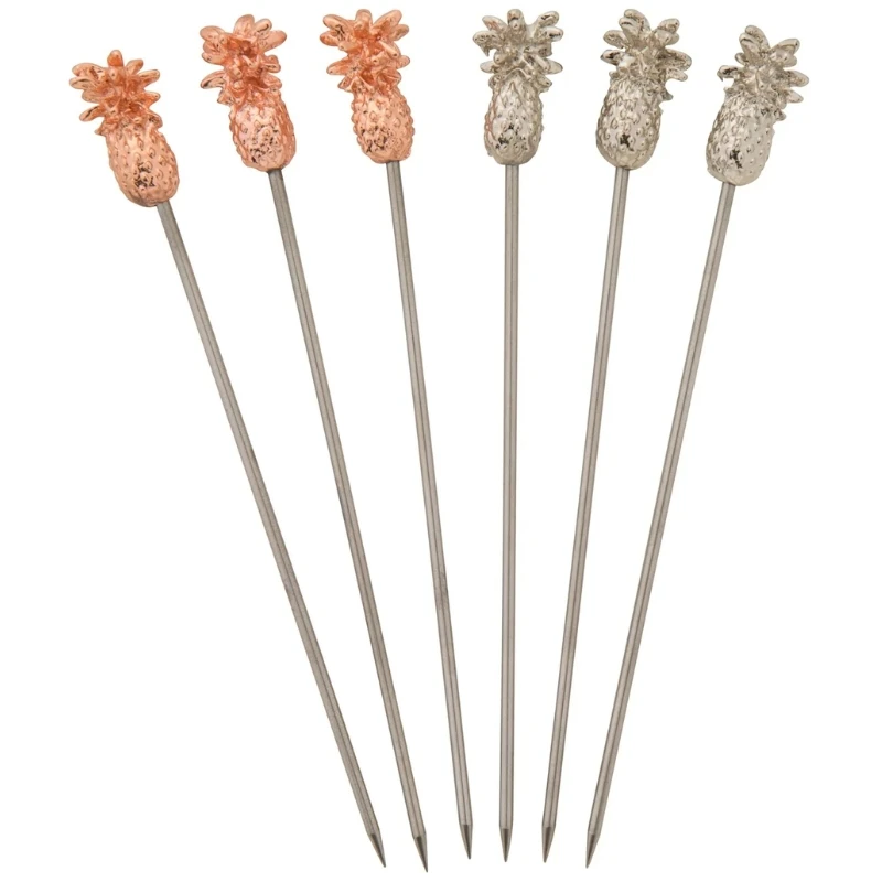 Barprofessional Cocktailpicks Stål Pineapple - 6 stk CPP0612 by Barprofessional color Sort