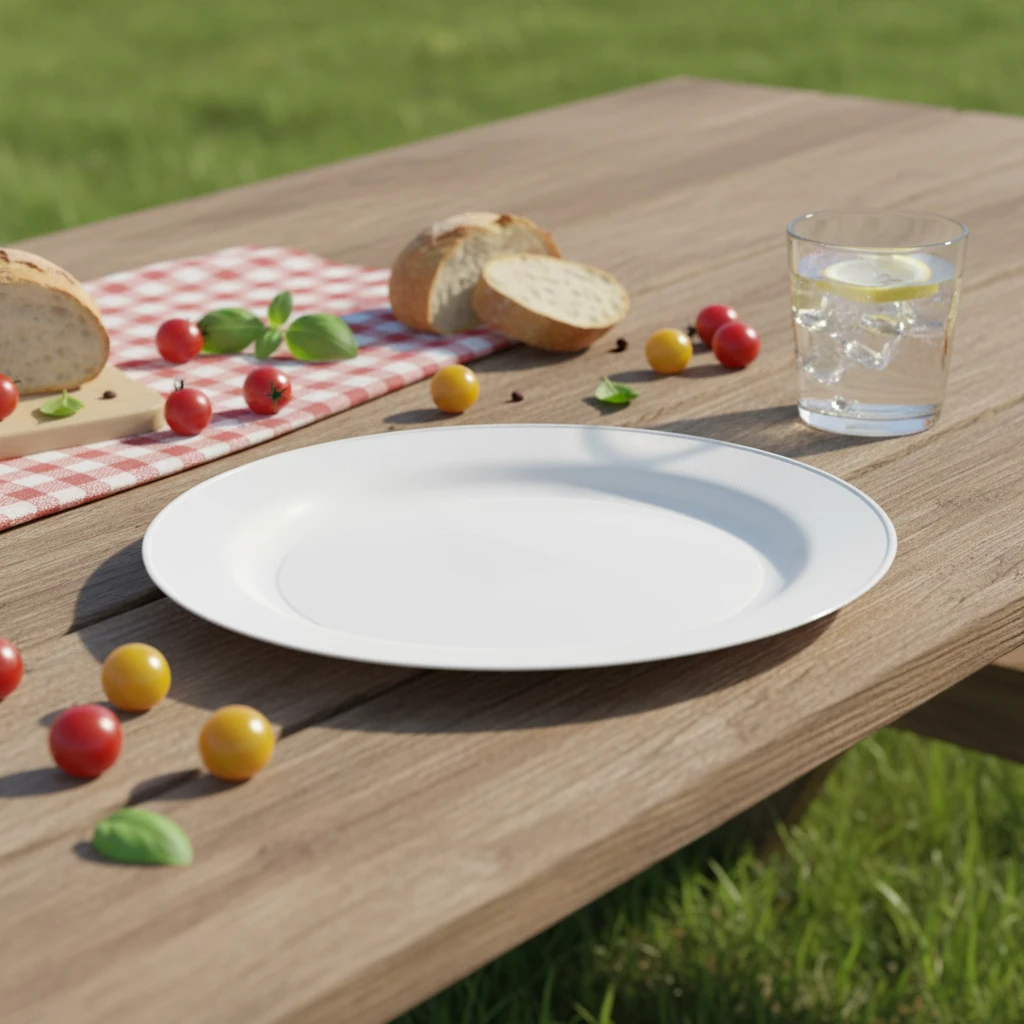 Plasttallerken PP 23 cm 4 stk. 178000640 by Koop color Klar