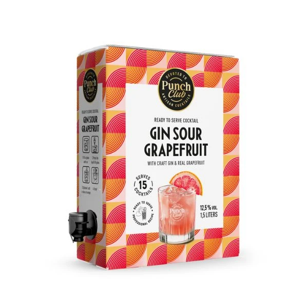 Punch Club Gin Sour Grapefruit Cocktail BiB 150 cl 1007318 by Punch Club color Sort