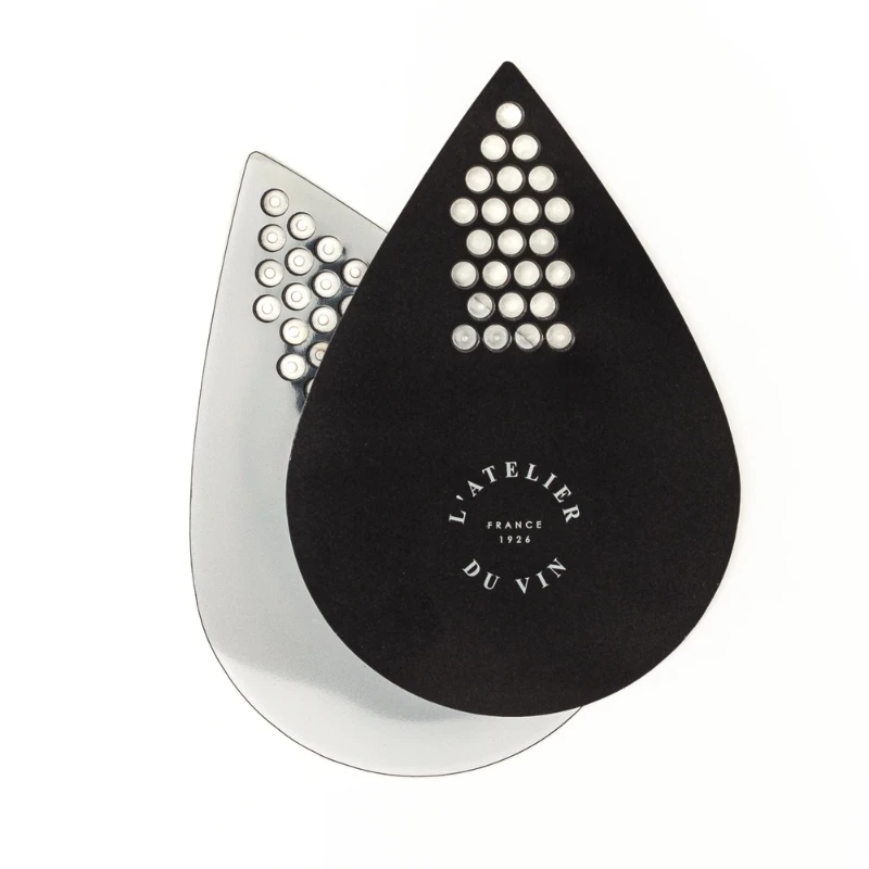 Verseur Aérateur Souple Silver & Black - vinskænker 95506 by L'Atelier du Vin color Sort