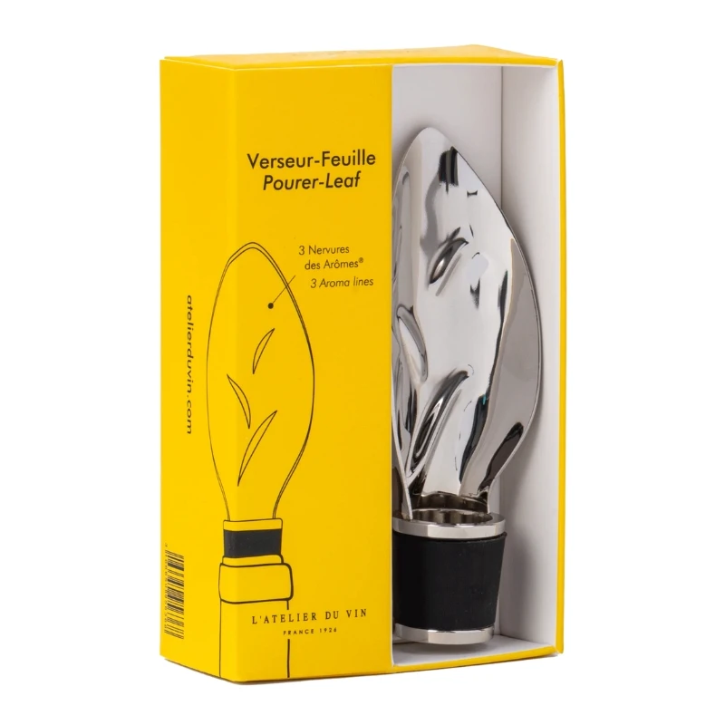 Verseur-feuille Leaf pourer - vinskænker 95636 by L'Atelier du Vin color Sort