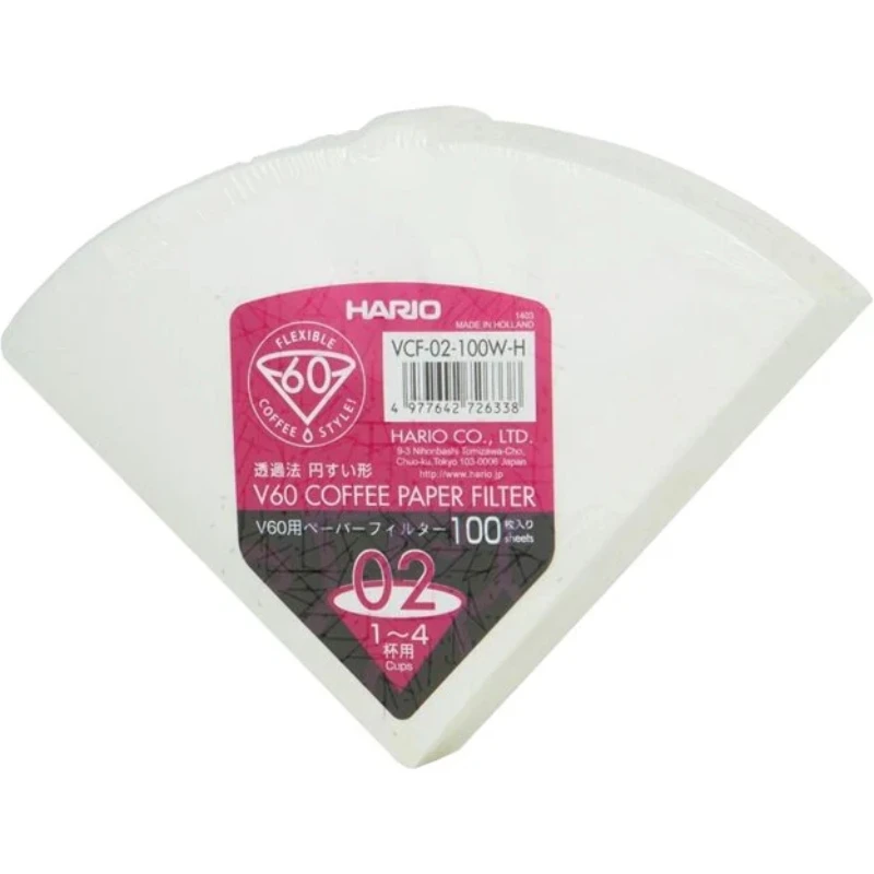 V60 Kaffefiltre - 02 - 100 stk - Hvid VCF-02-100W by Hario color Sort