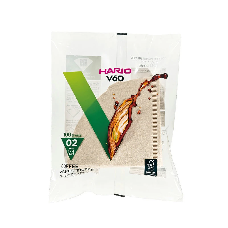 V60 Kaffefiltre - 02 - 100 stk - Ubleget VCF-02-100M by Hario color Sort