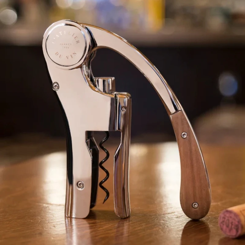Oeno Motion Wood & Chrome proptrækker 95464 by L'Atelier du Vin color Sort