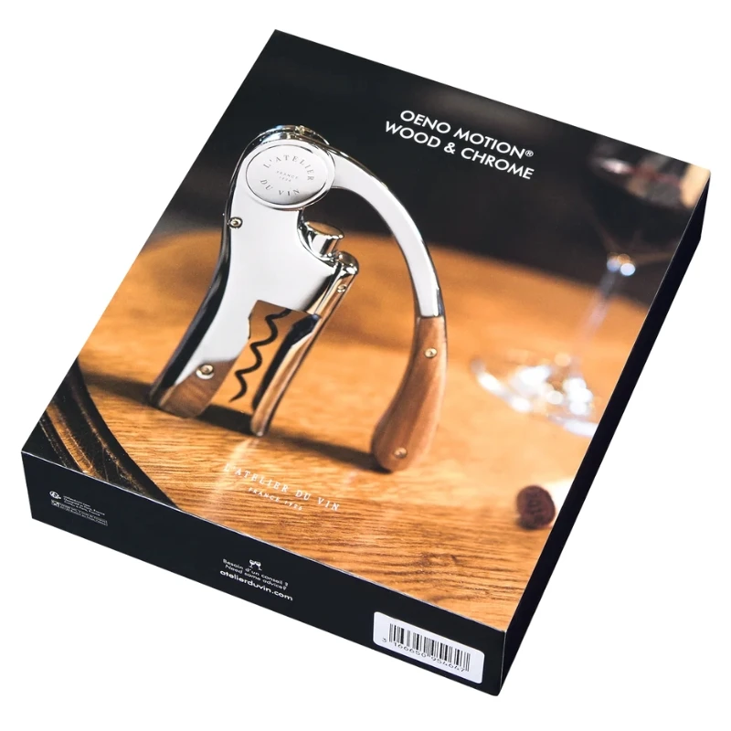 Oeno Motion Wood & Chrome proptrækker 95464 by L'Atelier du Vin color Sort