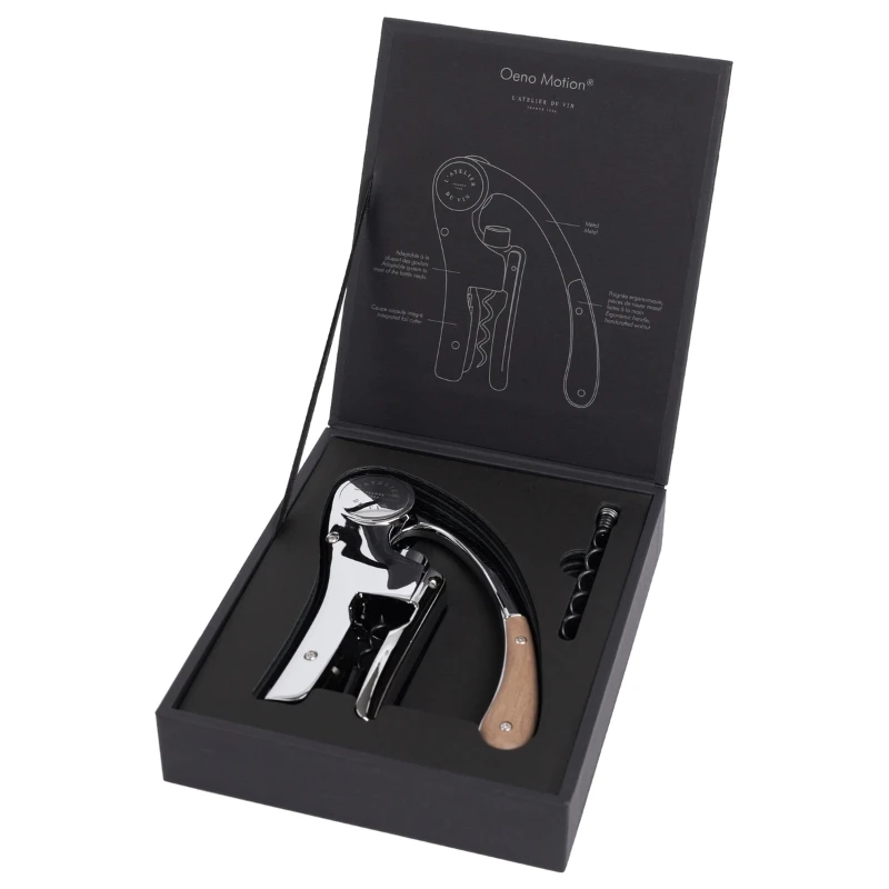 Oeno Motion Wood & Chrome proptrækker 95464 by L'Atelier du Vin color Sort