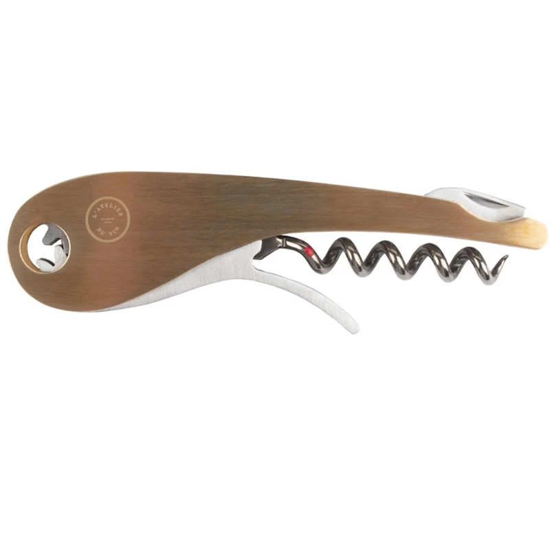 Soft Machine Brass proptrækker 95647 by L'Atelier du Vin color Sort