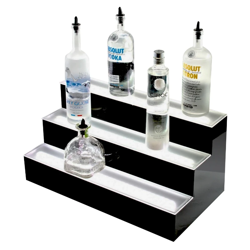 LED flaskeholder 3 niveauer 60x33x33 cm LBD0003 by Barprofessional color Sort