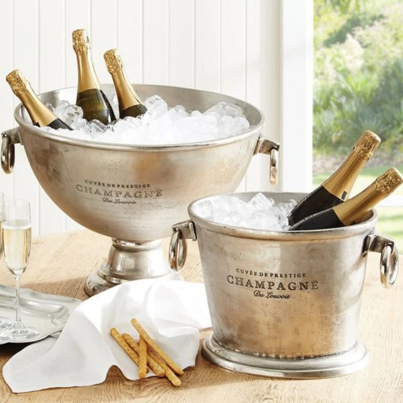 Champagneskål vintage aluminium WVCB11S by Barprofessional color Sort