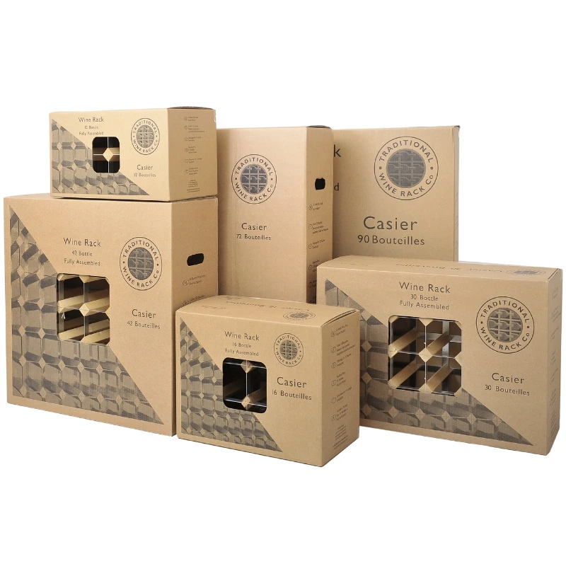 Vinreol til 16 flasker i mørk eg og stål WRKC016 by Barprofessional color Sort