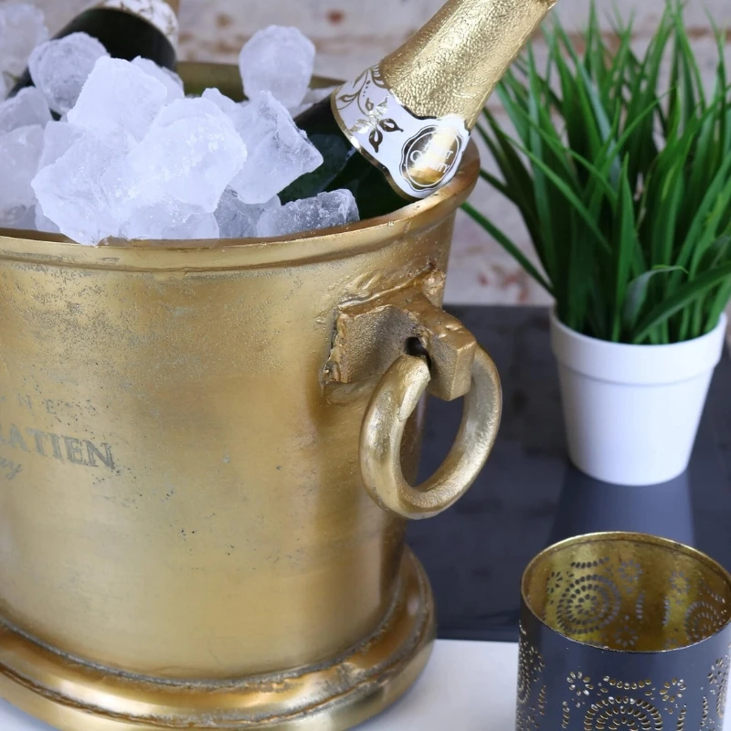 Champagnekøler vintage guld WGOLBUC by Barprofessional color Sort